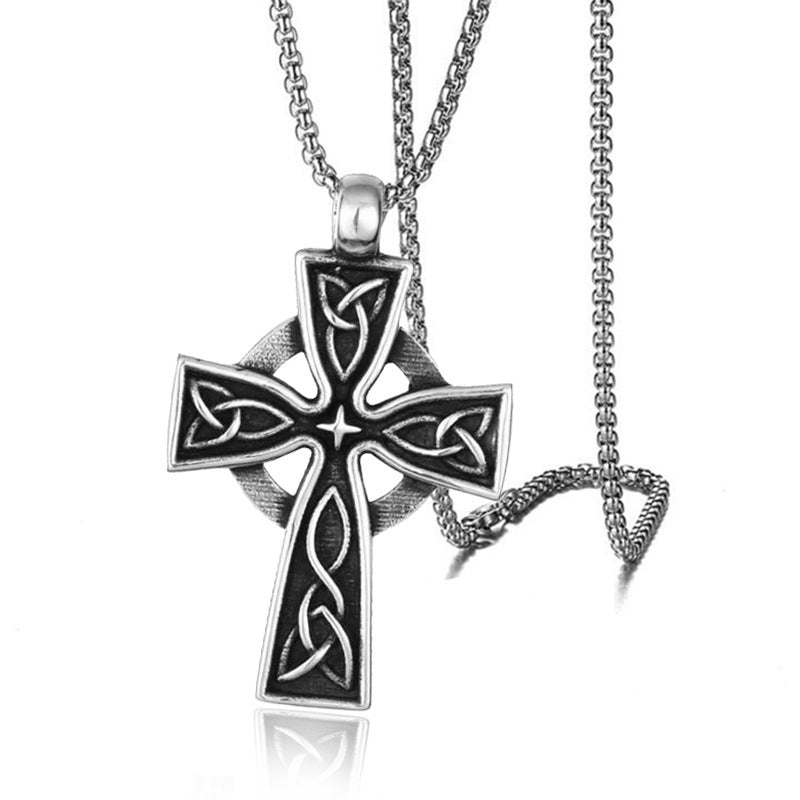 Wholesale Street hip hop retro men's stainless steel fish necklace
